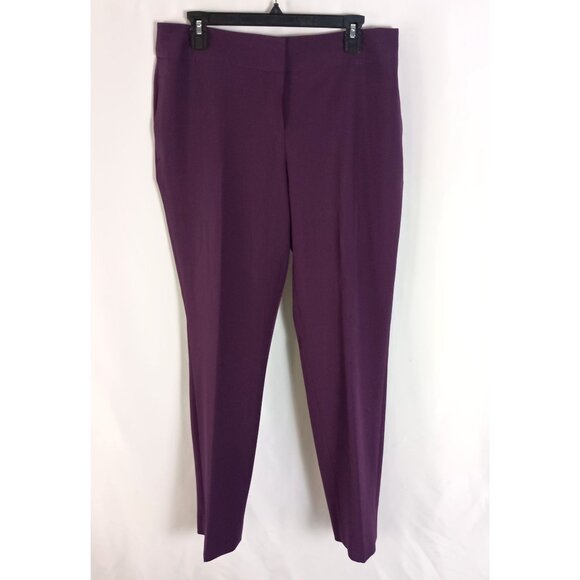Black Label by Evan Picone Dress Pants Sz 10 Eggplant Cotton Spandex Blend - Picture 1 of 7